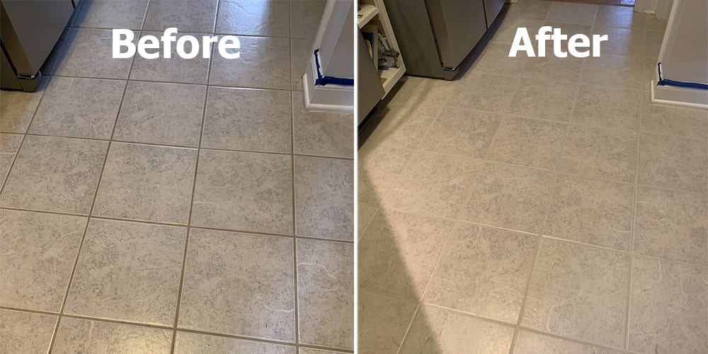 Before & After - Grout Cleaning — Central NJ